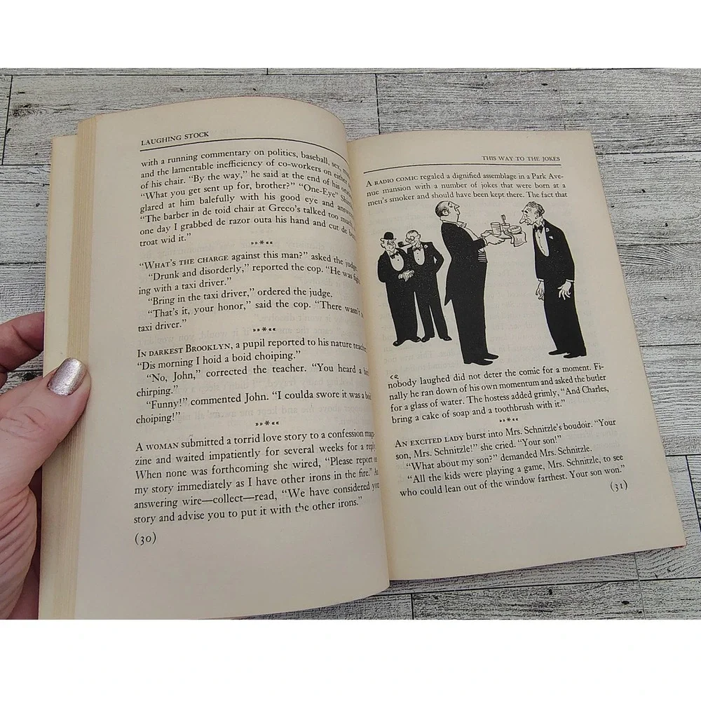 Laughing Stock 1945 Bennett Cerf HC‎ Vtg Humor Book Jokes Anecdotes Carl Rose